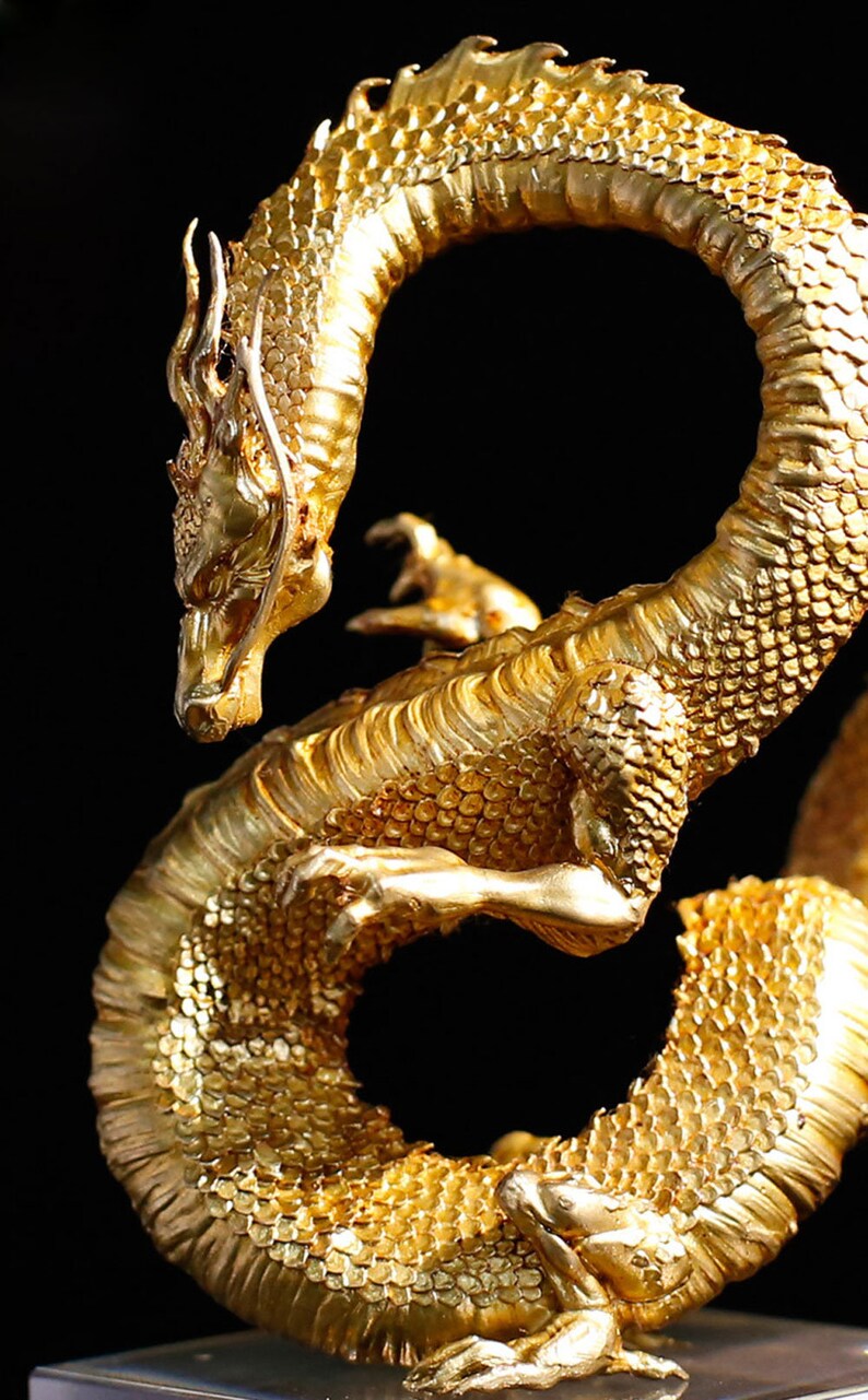 Fine Solid Copper Casting Dragon Statue Brass Lost Wax Etsy