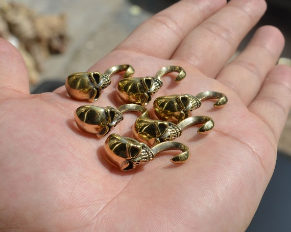 Copper Brass casting Hand polished Skull Bead DIY Pendant Key pendant Bracelet