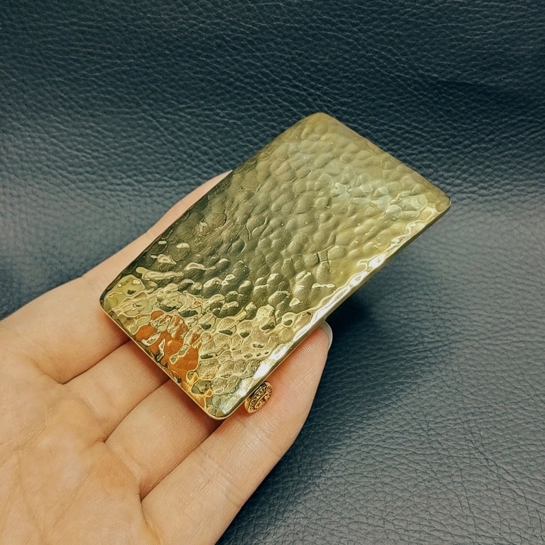 Handmade Copper Casting Belt Buckle Square Brass Belt Etsy
