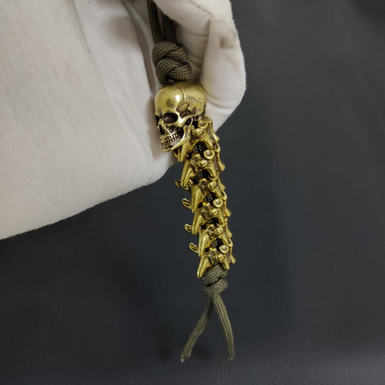 Handmade Brass Vertebral Bones Skull Knife Beadcopper Casting Etsy