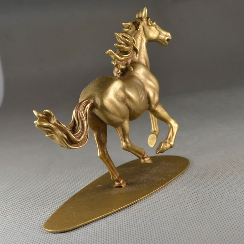 Fine Copper Cast Running Horse Statue Solid Brass Lost Wax Etsy