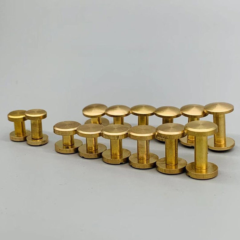 12 Pcs Copper Leather Fastener Rivets Leather Accessories Etsy