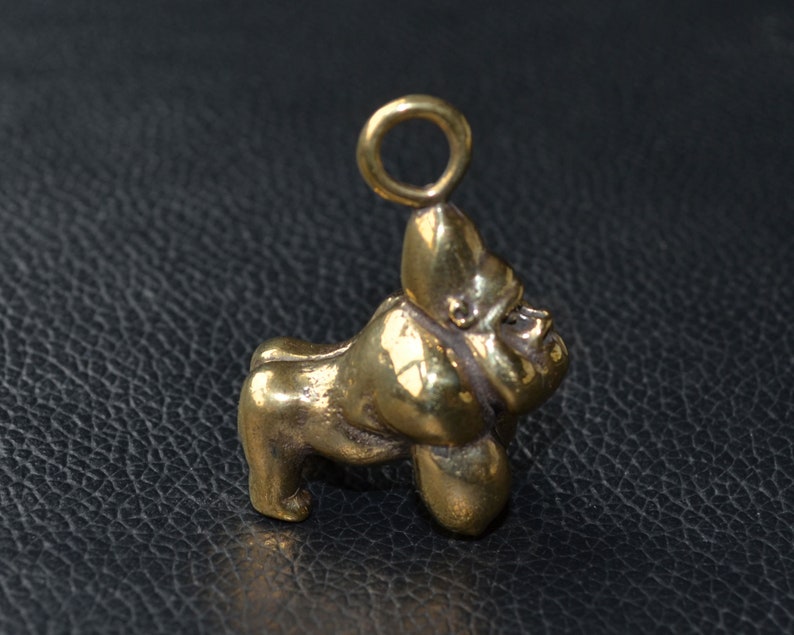 Pure Copper Cute King Kong Gorilla Keychain Pendant Lost Wax | Etsy