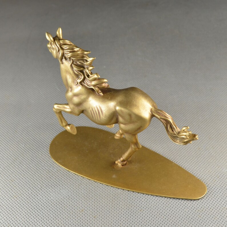 Fine Copper Cast Running Horse Statue Solid Brass Lost Wax Etsy