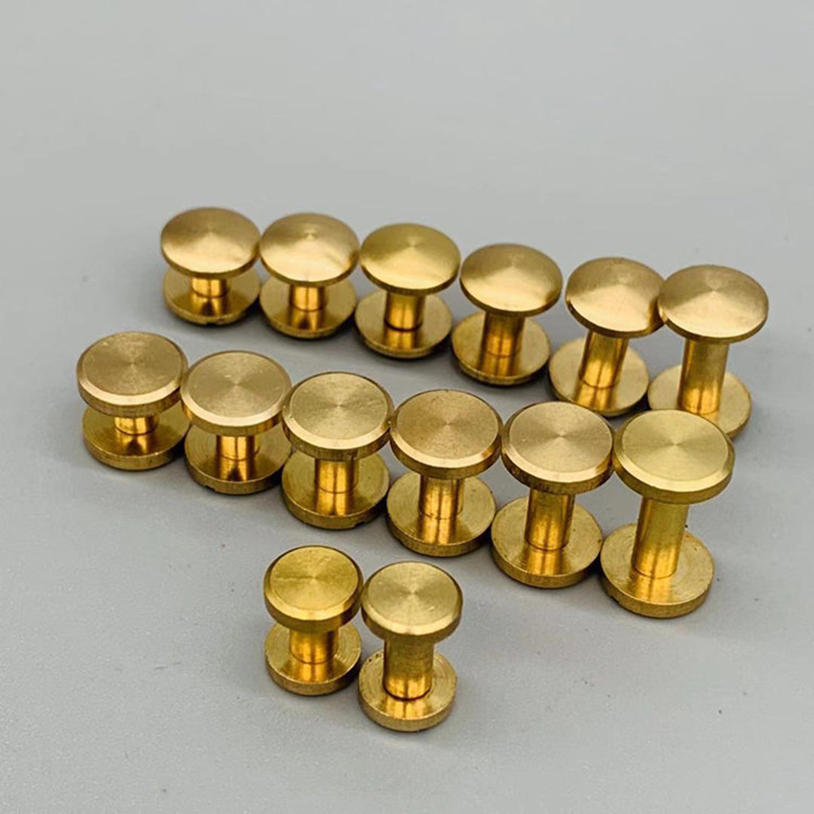 12 Pcs Copper Leather Fastener Rivets Leather Accessories Etsy