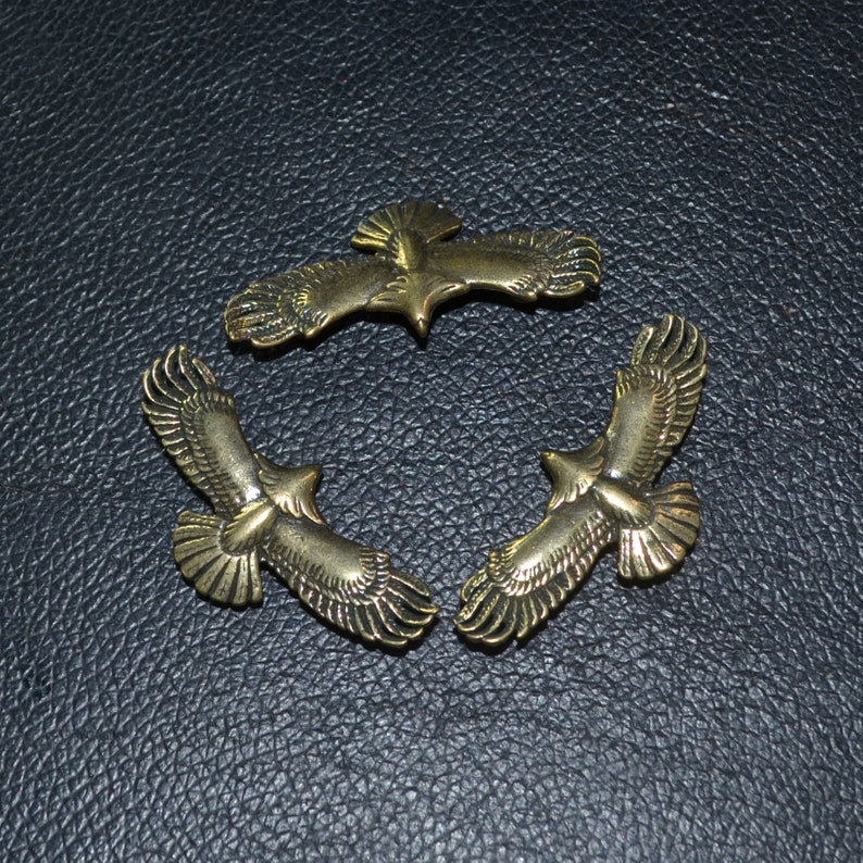 3 PCS Solid Brass Copper Eagle Screwback Conchos DIY Wallet Etsy