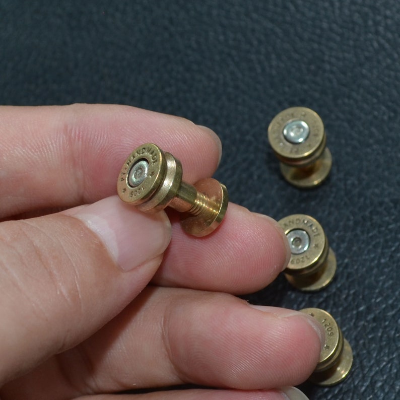 12 pcs Copper Bullet shape Leather Fastener Rivets Leather Etsy