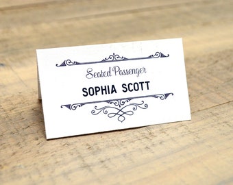 Train Themed Place Cards - Small Table Tents - Wedding - DIY Digital