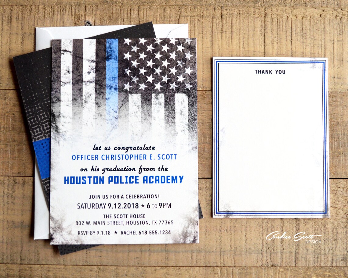 police-academy-graduation-invitations-with-thin-blue-line-and-etsy