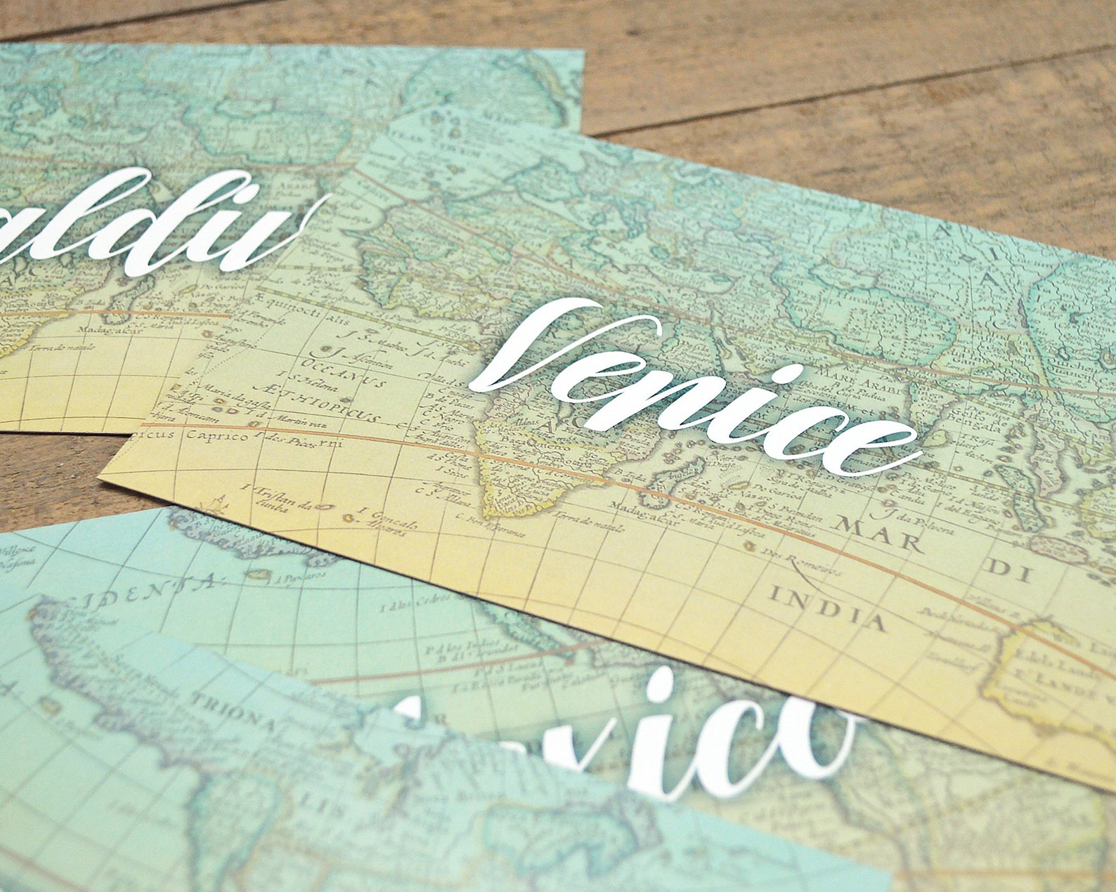 Travel Table Signs, Customized Printable Pdfs for up to 25 Table Names ...