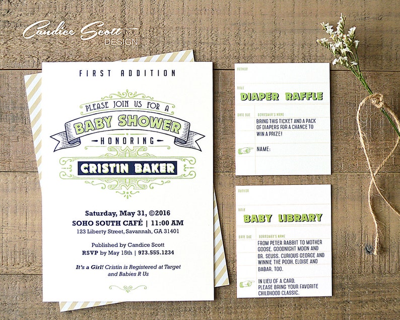 baby shower invitations with diaper raffle