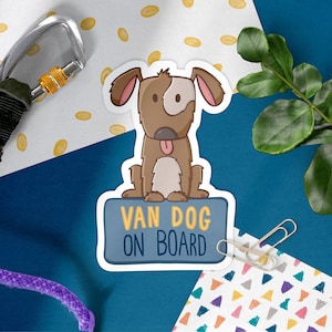 Van Dog On Board | Vinyl Sticker | Vanlife