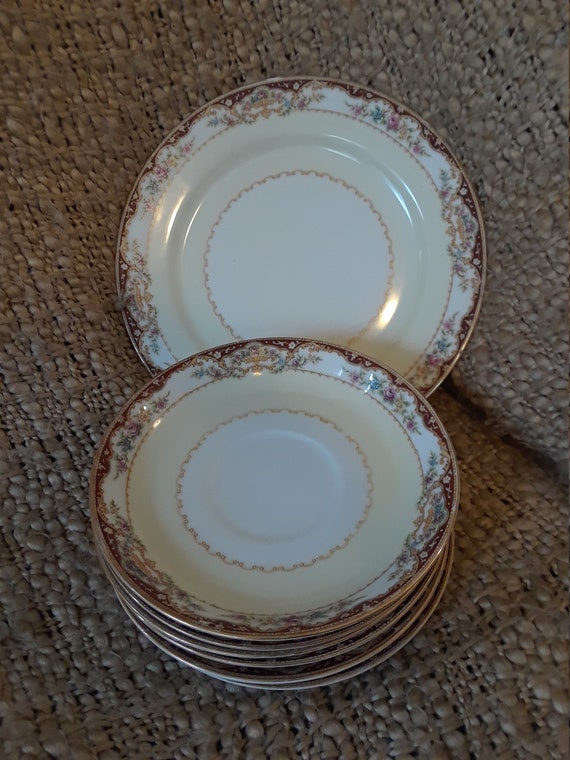 Sgk China Beautiful Pattern Six 6 Saucers Salad Plate Etsy