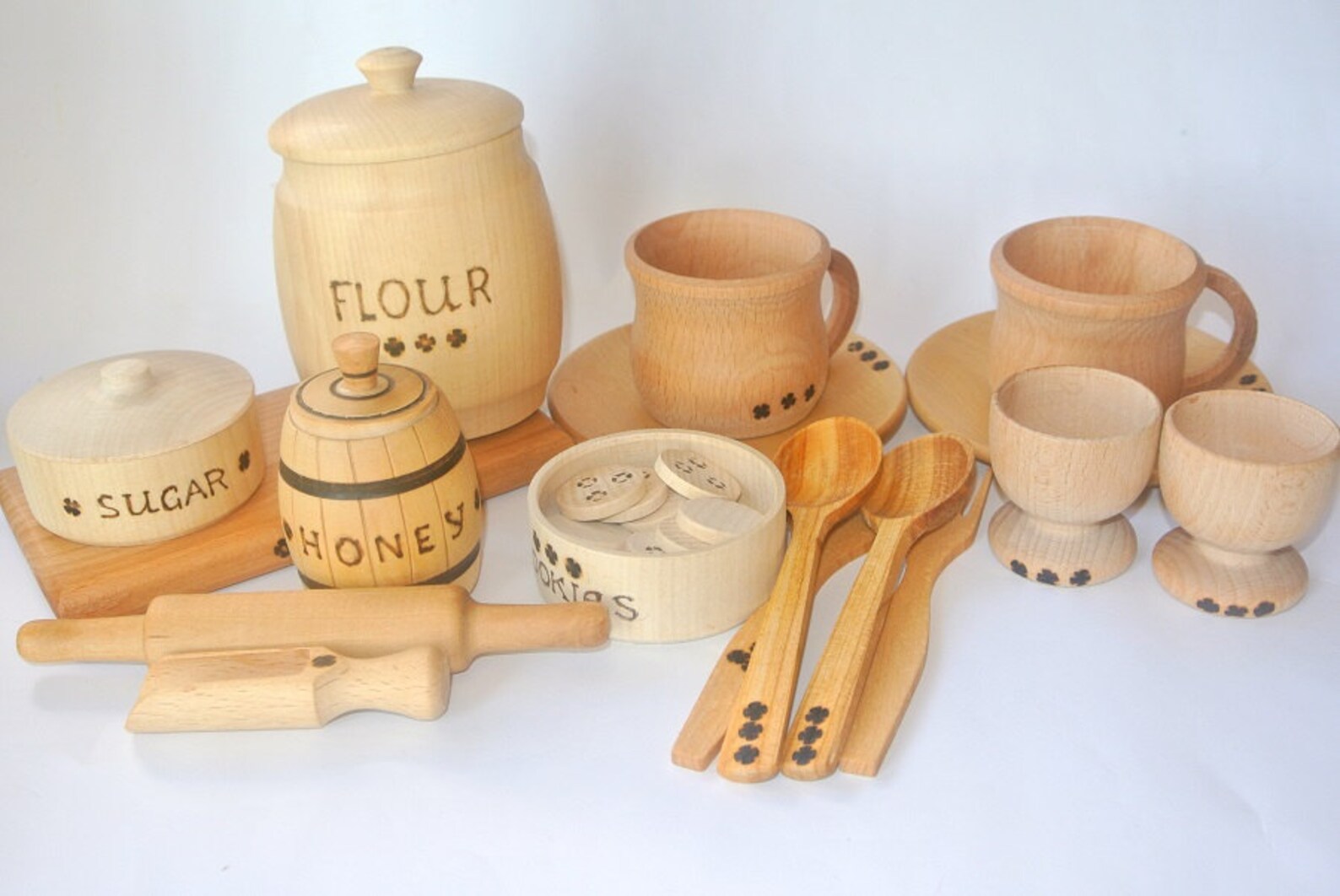 Wooden Kitchen toys 27pcs. Wood toy kitchen set. Food play. | Etsy