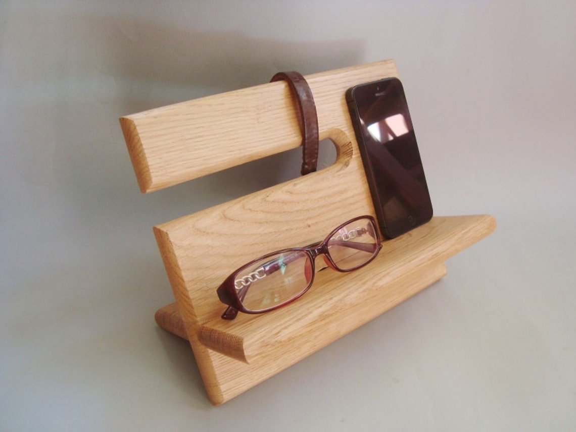Oak Wood Docking station. Wood stand. Wood Docking station. Etsy