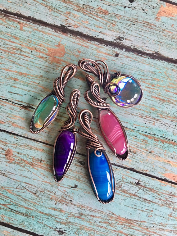 Purple Agate Pendant