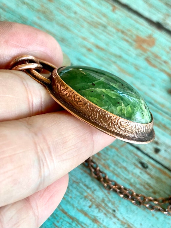 Green Opal Copper Necklace
