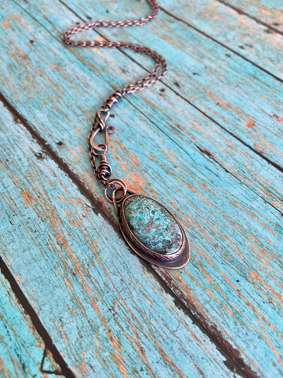 Chrysocolla Copper Necklace