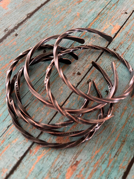 Twisted Copper Cuff Bracelet