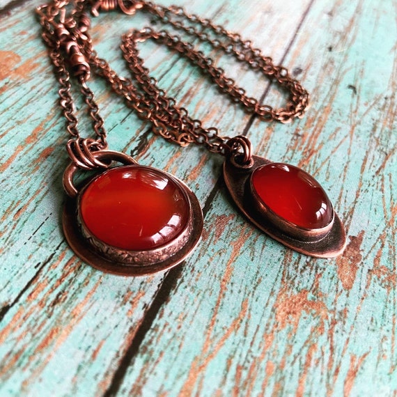 Carnelian Copper Necklace