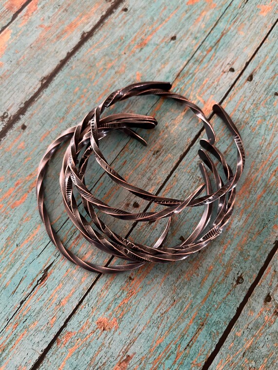 Twisted Copper Cuff Bracelet