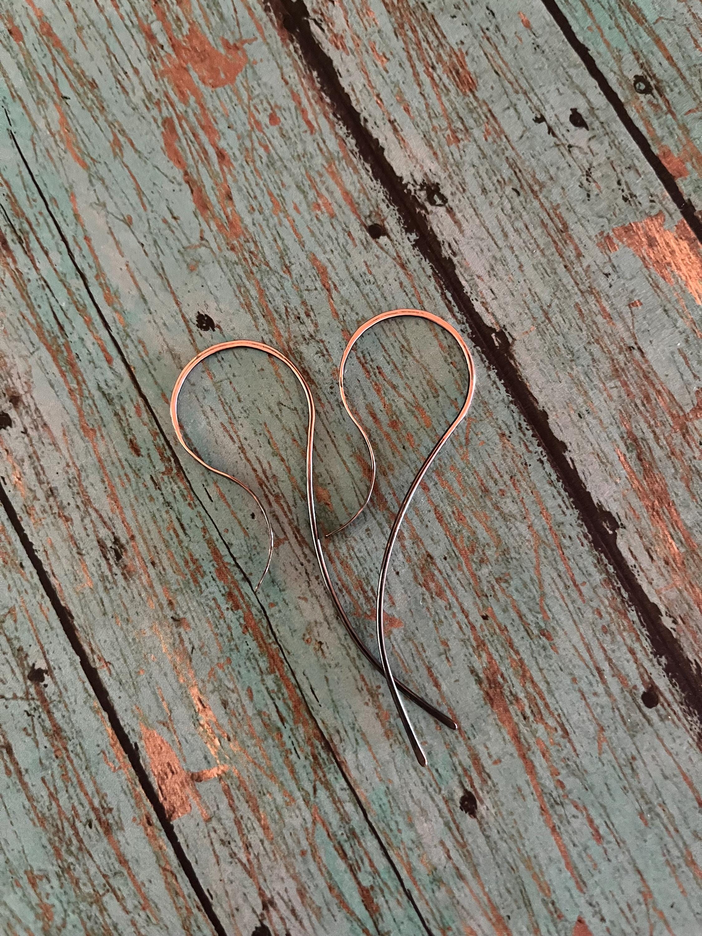 Open Copper Threader Hoops