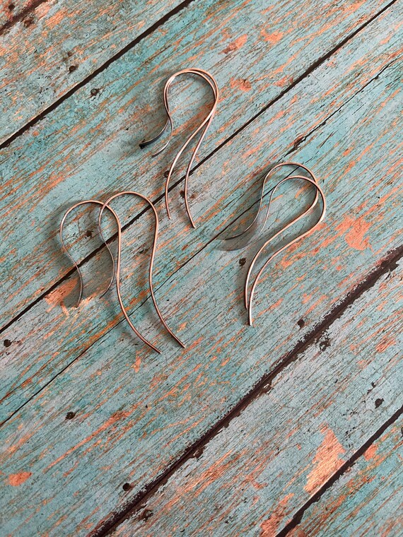 Open Copper Threader Hoops