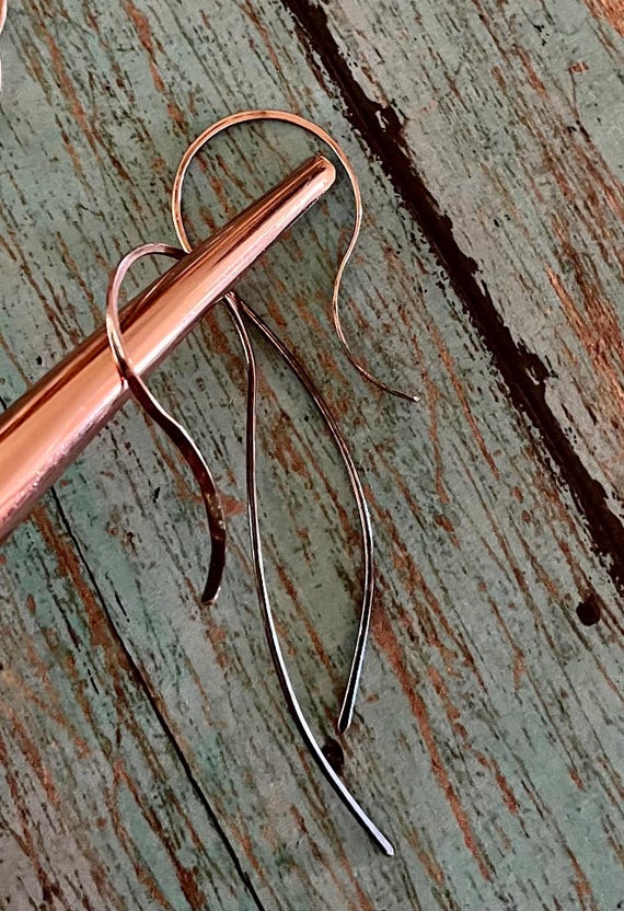 Open Copper Threader Hoops