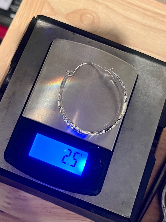 Lightweight Stering Silver Hoop Earrings