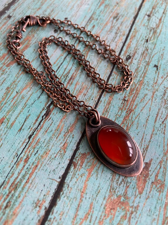 Carnelian Copper Necklace
