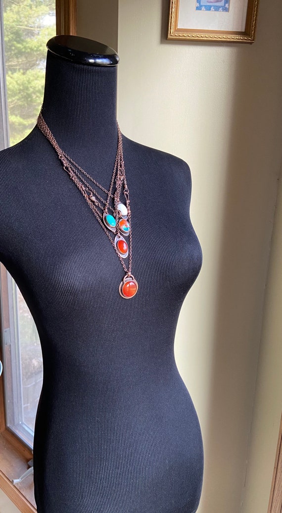 White Jasper Copper Necklace