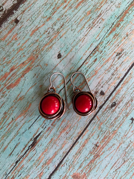 Colorful Copper Earrings