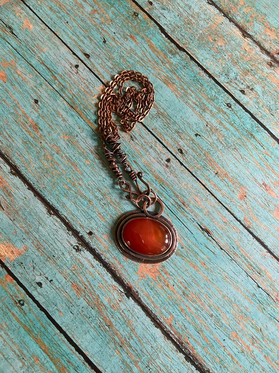 Carnelian Copper Necklace
