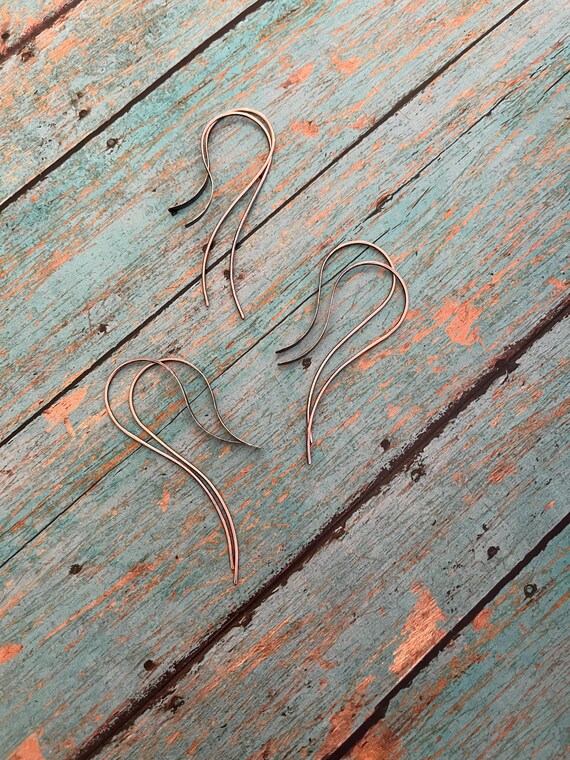 Open Copper Threader Hoops