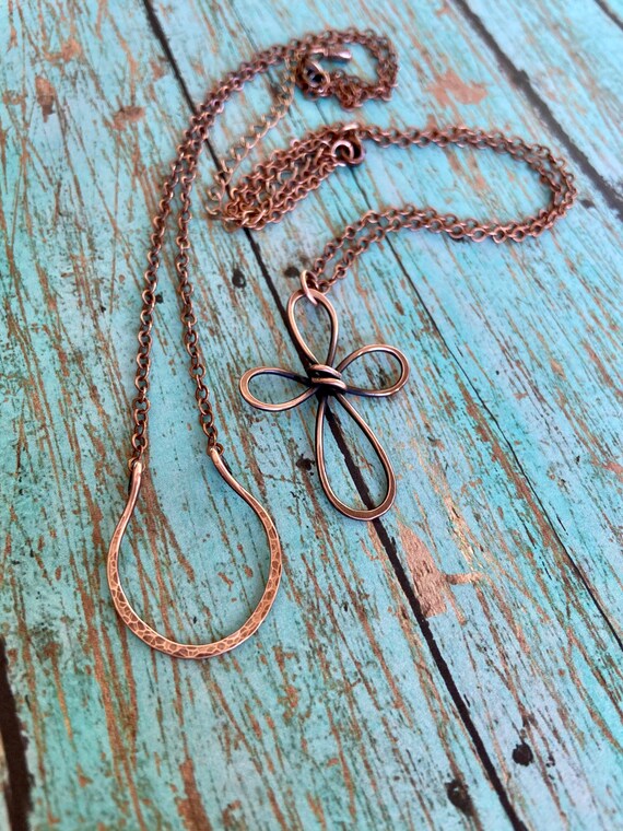 Copper Monstera Necklace