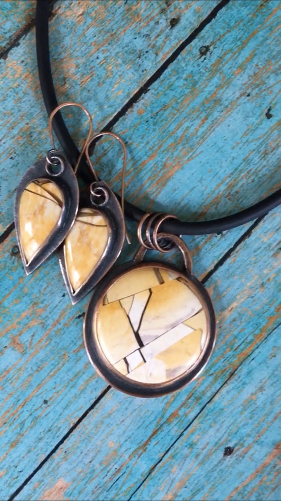 Brecciate Mookite Copper Set