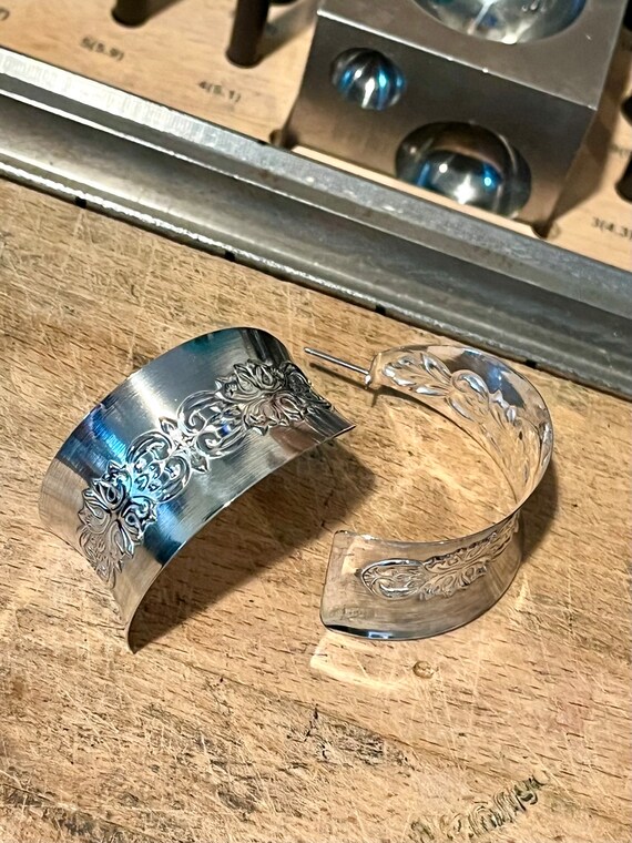 Sterling Silver Post Hoop Earrings