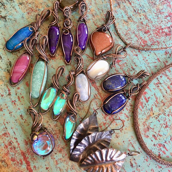 Purple Banded Agate Pendant
