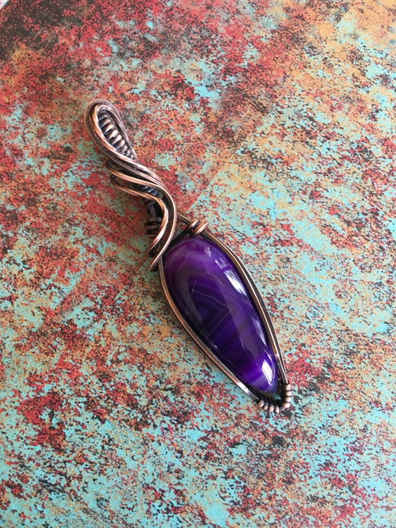 Purple Agate Pendant