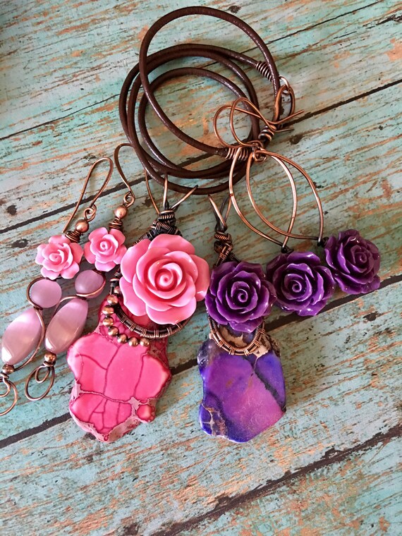 Purple Boho Earrings