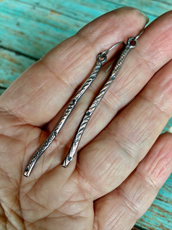 Copper Twig Earrings