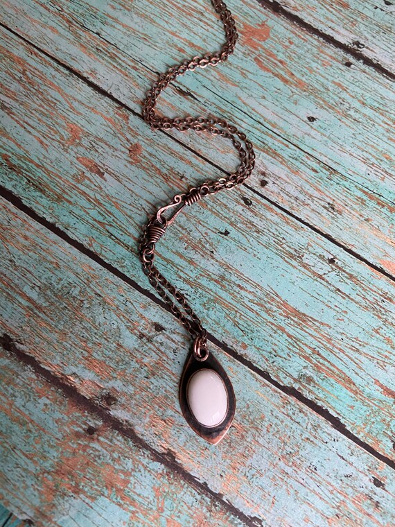 White Jasper Copper Necklace