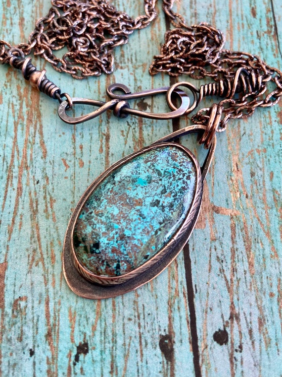 Chrysocolla Copper Necklace