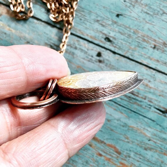 Fossil Coral Copper Necklace