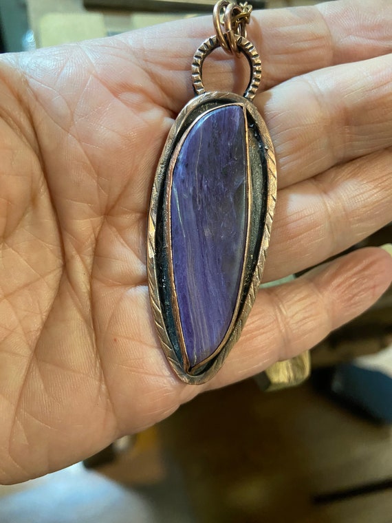 Rustic Purple Charoite Jade Copper Set