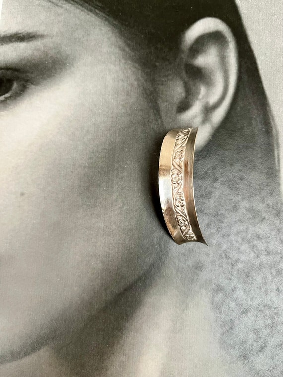 Sterling Silver Post Hoop Earrings