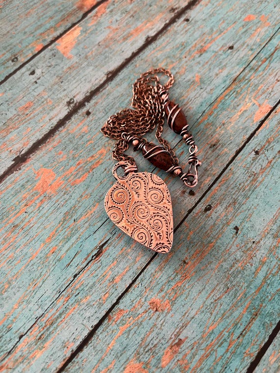 Mahogany Obsidian Copper Necklace