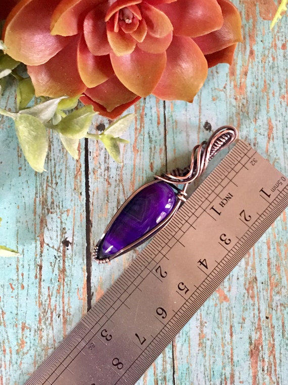 Purple Agate Pendant