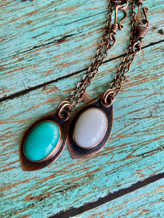 White Jasper Copper Necklace
