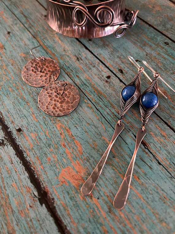 Lightweight Copper Fall Leaf Earrings